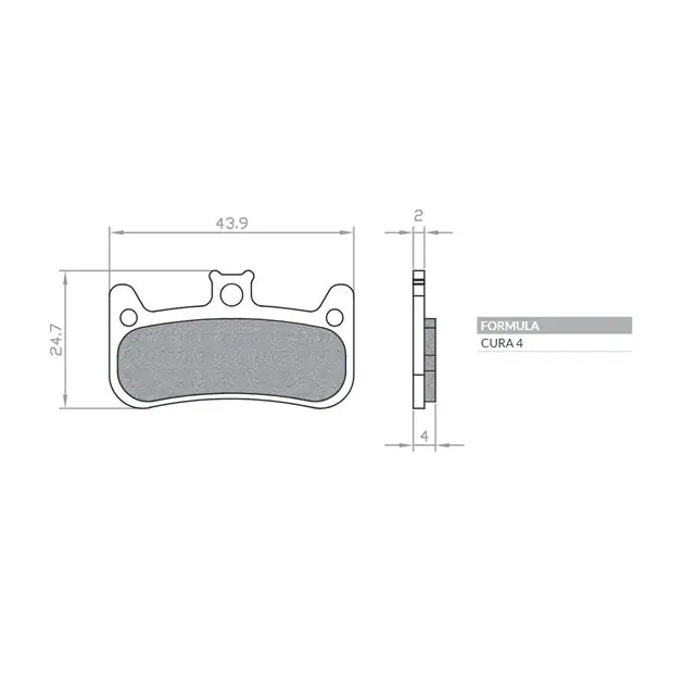 Nowość Klocki hamulcowe rowerowe organic MTB/szosa półmetaliczne Formula CURA 4 Brenta BR133