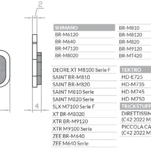 Bike Klocki Hamulcowe Rowerowe E-Bike MTB/SZOSA/ELEKTRYK Shimano XTR/XT/Saint/ZEE, BR-MT520, Tektro HD-M750/M745/M735 / HD-E725 Brenta BR221 Cena promocyjna
