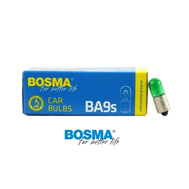 Nie przegap Żarówka BOSMA 12V 4W BA9s GREEN