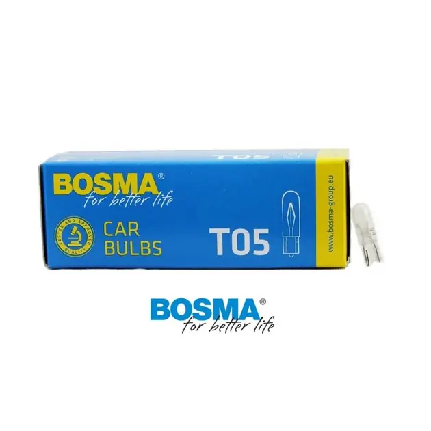 Żarówka BOSMA 12V 1,2W W1, 2W T05 FROSTED Oferta limitowana