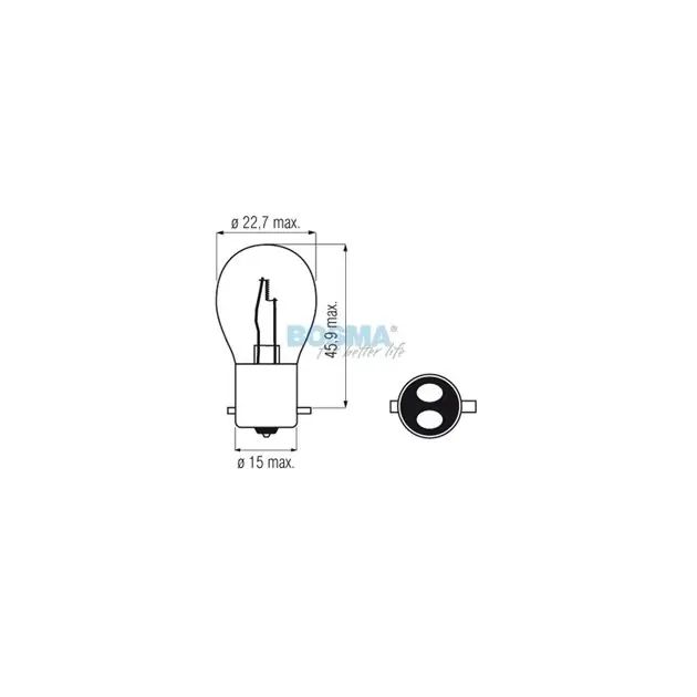 Żarówka BOSMA 12V 20 / 20W BAX15d 1437 10 SZT Taniej