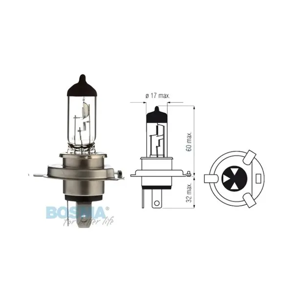 Dostępne od ręki Żarówka BOSMA 12V 35 / 35W PX43t HS1