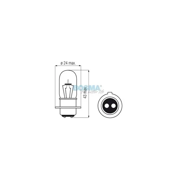 Żarówka BOSMA 12V 20 / 20W PX15D (3813) 10 szt. Tani