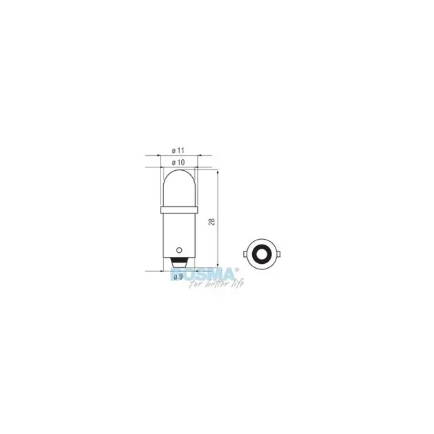Rabat Żarówka BOSMA 12V 1*LED STANDARD BA9s Blue blister