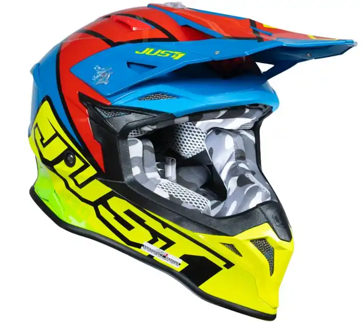 Oferta czasowa Kask JUST1 J39 THRUSTER fluo yellow blue red black gloss S
