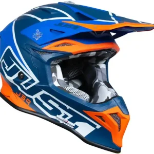 Kask JUST1 J39 THRUSTER blue orange white matt XL Ograniczona ilość
