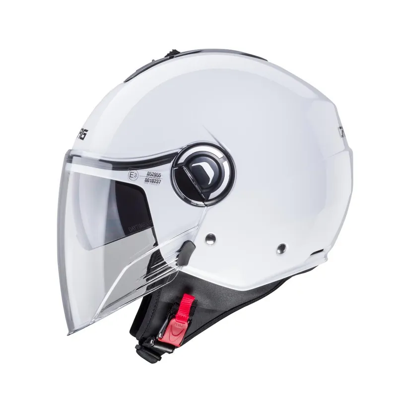 Okazja CABERG KASK OTWARTY JET Z BLENDĄ MODEL RIVIERA V4X SOLID KOLOR BIAŁY POŁYSK ROZMIAR M