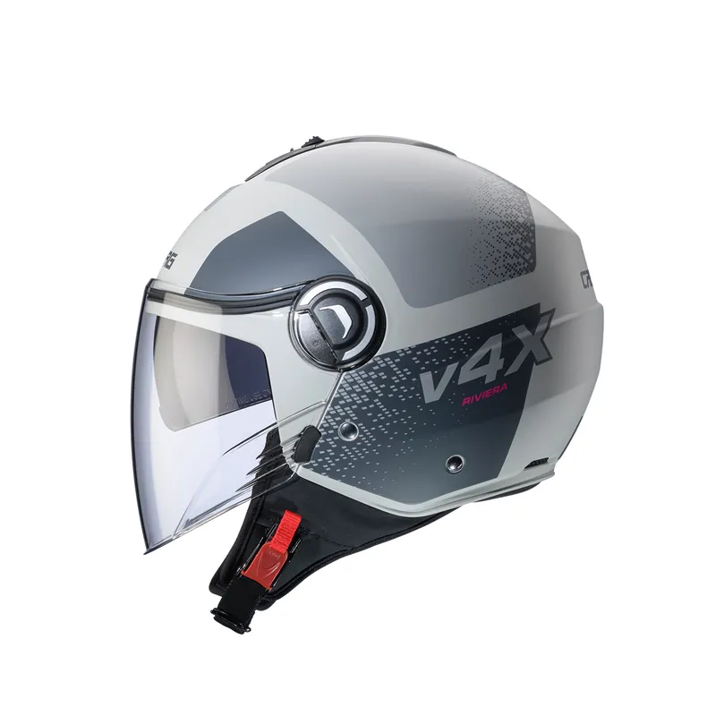 Taniej CABERG KASK OTWARTY JET Z BLENDĄ MODEL RIVIERA V4X ALPHA KOLOR PIASKOWY/SZARY MAT ROZMIAR M