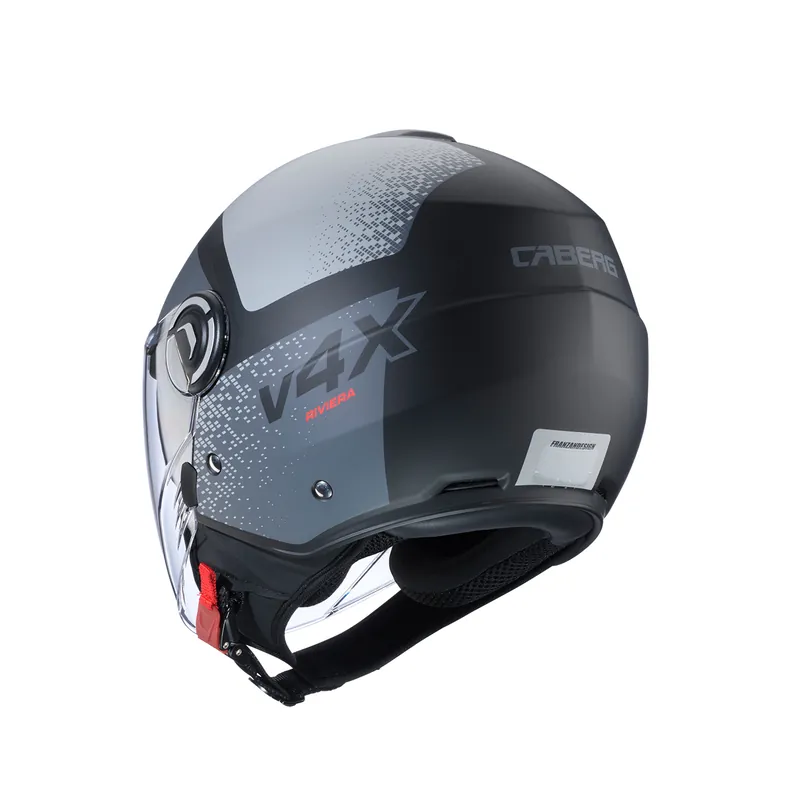 CABERG KASK OTWARTY JET Z BLENDĄ MODEL RIVIERA V4X ALPHA KOLOR CZARNY MAT/SZARY ROZMIAR XXL Tylko do końca tygodnia