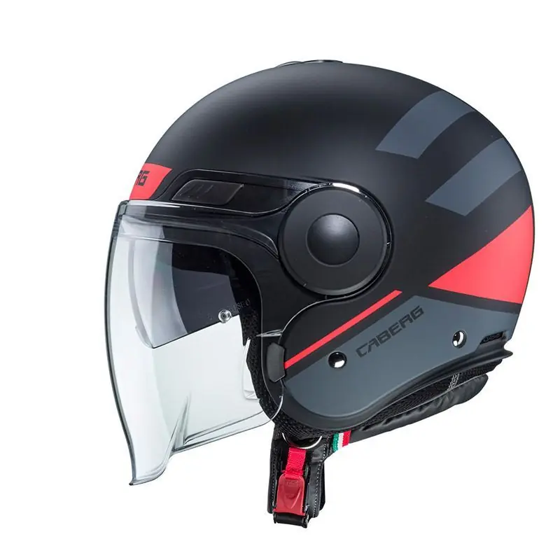 CABERG KASK OTWARTY JET Z BLENDĄ MODEL UPTOWN LOFT KOLOR CZARNY/SZARY/POMARAŃCZOWY FLUO ROZMIAR XXL Szybka wysyłka