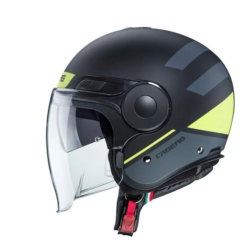 CABERG KASK OTWARTY JET Z BLENDĄ MODEL UPTOWN LOFT KOLOR CZARNY/SZARY/ŻÓŁTY FLUO ROZMIAR XXL Cena promocyjna
