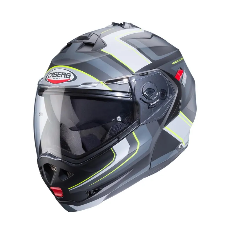 Kup teraz CABERG KASK SZCZĘKOWY FLIP-UP MODEL DUKE X KOLOR CZARNY MAT/ŻÓŁTY FLUO/SZARY/SREBRNY ROZMIAR XL (PINLOCK W ZESTAWIE)