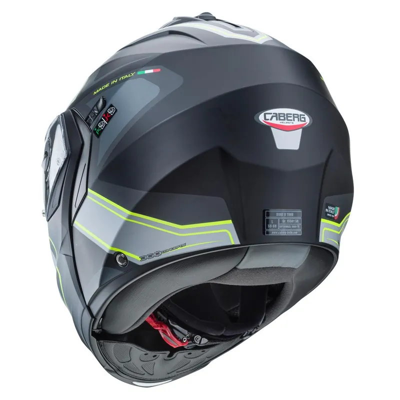 Sprawdź teraz CABERG KASK SZCZĘKOWY FLIP-UP MODEL DUKE X KOLOR CZARNY MAT/ŻÓŁTY FLUO/SZARY/SREBRNY ROZMIAR S (PINLOCK W ZESTAWIE)