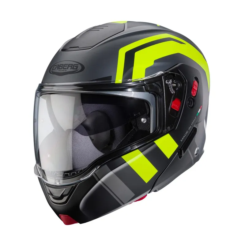 CABERG KASK SZCZĘKOWY FLIP-UP MODEL HORUS X ROAD KOLOR SZARY MAT/CZARNY/ŻÓŁTY FLUO ROZMIAR XS (PINLOCK W ZESTAWIE) Wyprzedaż