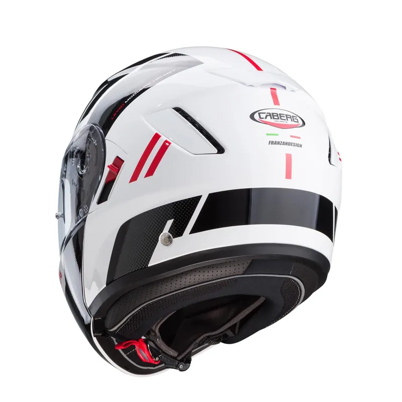 CABERG KASK SZCZĘKOWY FLIP-UP MODEL LEVO X MANTA KOLOR BIAŁY/SZARY/CZARNY/CZERWONY ROZMIAR XXL (PINLOCK W ZESTAWIE) Super okazja