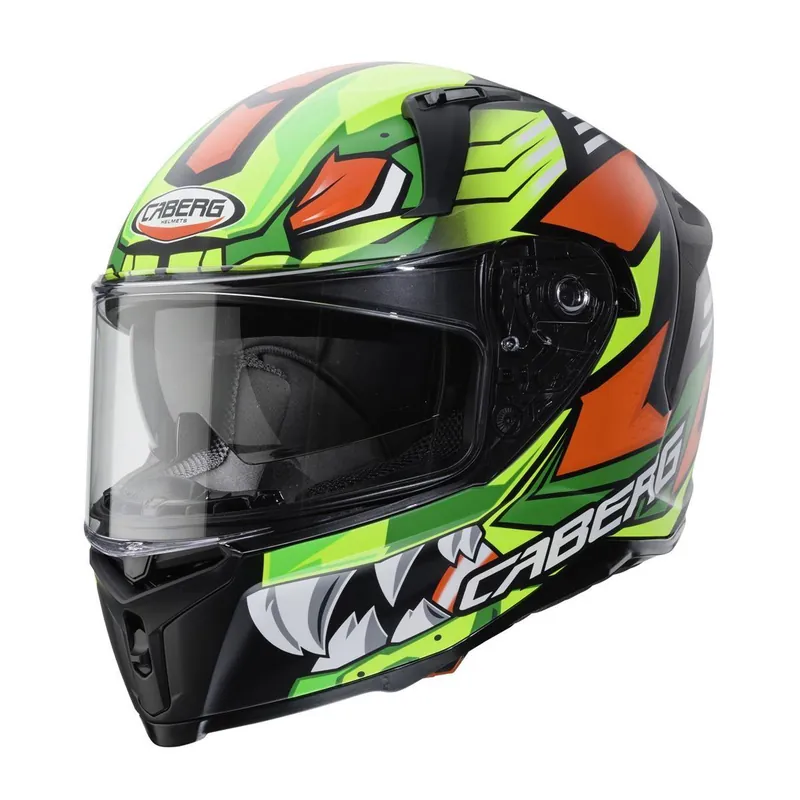 Premium CABERG PROMOCJA KASK INTEGRALNY AVALON GIGA KOLOR CZARNY MAT/ŻÓŁTY FLUO/CZERWONY FLUO ROZMIAR M