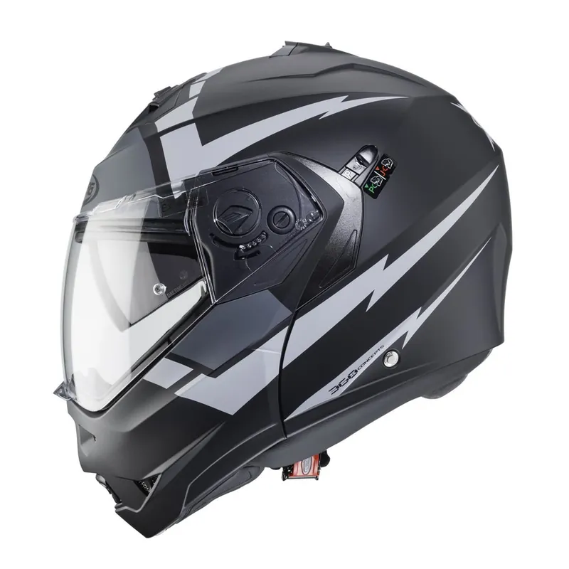 Wyprzedaż CABERG PROMOCJA KASK SZCZĘKOWY FLIP-UP MODEL DUKE II KITO KOLOR CZARNY MAT/SZARY ROZMIAR XL