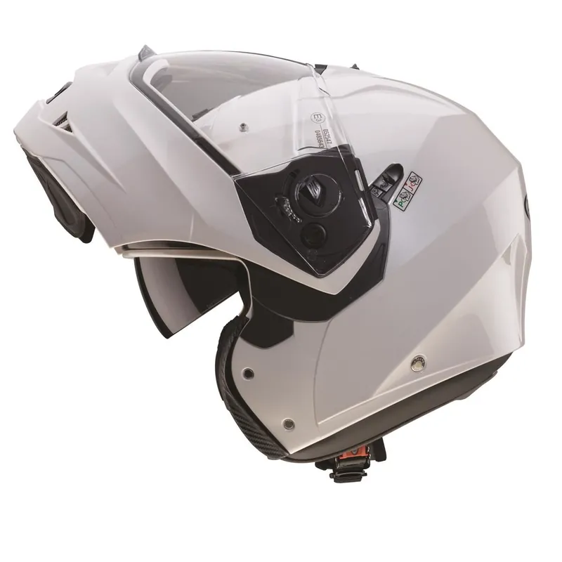 CABERG PROMOCJA KASK SZCZĘKOWY FLIP-UP MODEL DUKE II (PINLOCK) KOLOR BIAŁY METALIK ROZMIAR XL (5/5 GWIAZDEK W TESTACH SHARP) Wyprzedaż