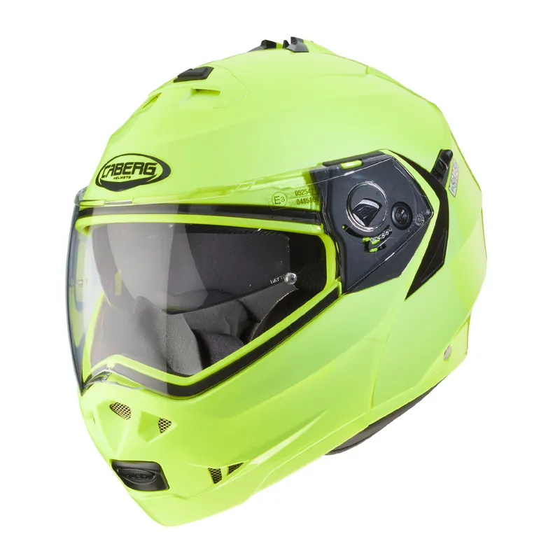 Oferta limitowana CABERG WYPRZEDAŻ KASK SZCZĘKOWY FLIP-UP MODEL DUKE II (PINLOCK) KOLOR HI VIZION ŻÓŁTY FLUO ROZMIAR S (5/5 GWIAZDEK W TESTACH SHARP)