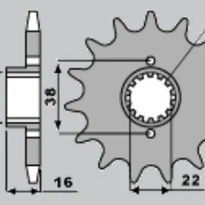 Premium CHT WYPRZEDAŻ ZĘBATKA PRZEDNIA 2050 15 DUCATI 916/944/996 1000SS