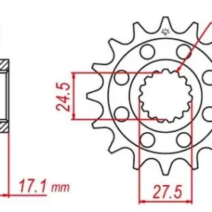 CHT WYPRZEDAŻ ZĘBATKA PRZEDNIA 2249 14 DUCATI PANIGALE 1199/1299 ‘12-‘19 (224914JT) (ŁAŃC.525) Bezpieczne zakupy