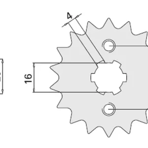 CHT WYPRZEDAŻ ZĘBATKA PRZEDNIA 425 16 SUZUKI RG125 (92-96) (JTF425.16) Tylko dziś