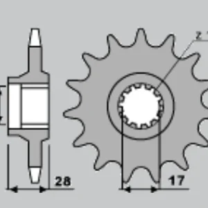 CHT ZĘBATKA PRZEDNIA 551 13 GILERA 125 88-93 (603-13) Wyjątkowa oferta