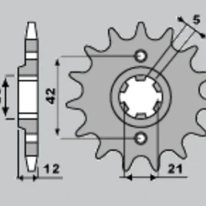 CHT WYPRZEDAŻ ZĘBATKA PRZEDNIA 571 17 YAMAHA XJ 600 84-91 (571-17) (JTF571.17) Premium