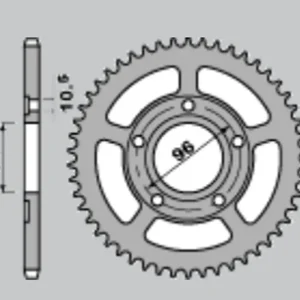 Taniej CHT ZĘBATKA TYLNA 242 53 HONDA XL 125R 80-87 (242-53) (JTR242.53)