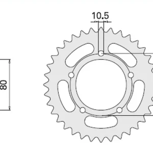 Bestseller CHT WYPRZEDAŻ ZĘBATKA TYLNA 4350 36 HONDA CB 450S 86-89 (332-36) (JTR1332.36)