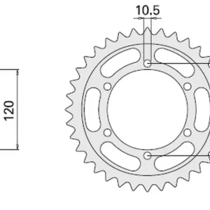 CHT WYPRZEDAŻ ZĘBATKA TYLNA 498 48 KAWASAKI ZZR 600 93-06 (499-48) (JTR499.48) Ostatnia szansa
