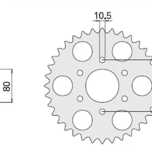 CHT WYPRZEDAŻ ZĘBATKA TYLNA 501 41 KAWASAKI Z 1000J 81-83 (501-41) Ostatnie sztuki