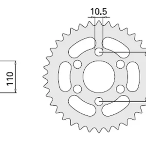 CHT ZĘBATKA TYLNA 504 38 KAWASAKI ZR 550 ZEPHYR (486-38) (JTR486.38) Taniej