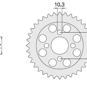 Łatwy zwrot CHT WYPRZEDAŻ ZĘBATKA TYLNA 803 47 SUZUKI RG 125 92-96 (2012-47) (ŁAŃC. 428)