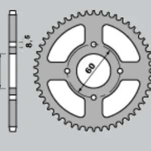 CHT WYPRZEDAŻ ZĘBATKA TYLNA 832 41 YAMAHA DT 80 MX (832-41) Cena promocyjna