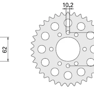CHT WYPRZEDAŻ ZĘBATKA TYLNA 843 49 YAMAHA DT 80 LC (843-49) Hit sprzedaży