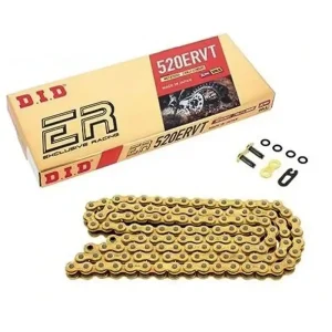 DID ŁAŃCUCH NAPĘDOWY 520ERVT-102 (102 OGNIW) X-RING (ZŁOTY) (OTWARTY + ZAPINKA) Obniżka ceny
