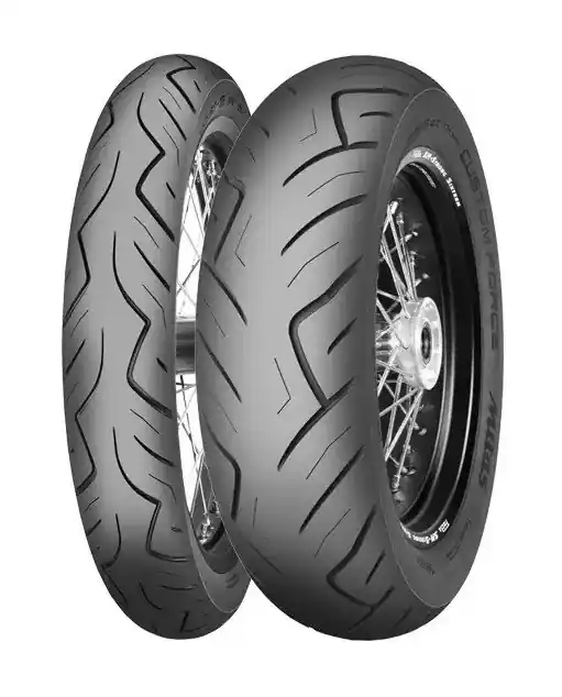 Łatwy zwrot MITAS KOMPLET OPON CUSTOM FORCE 130/90-16 (67H) TL 2025 + 170/80B15 (77H) TL 2025