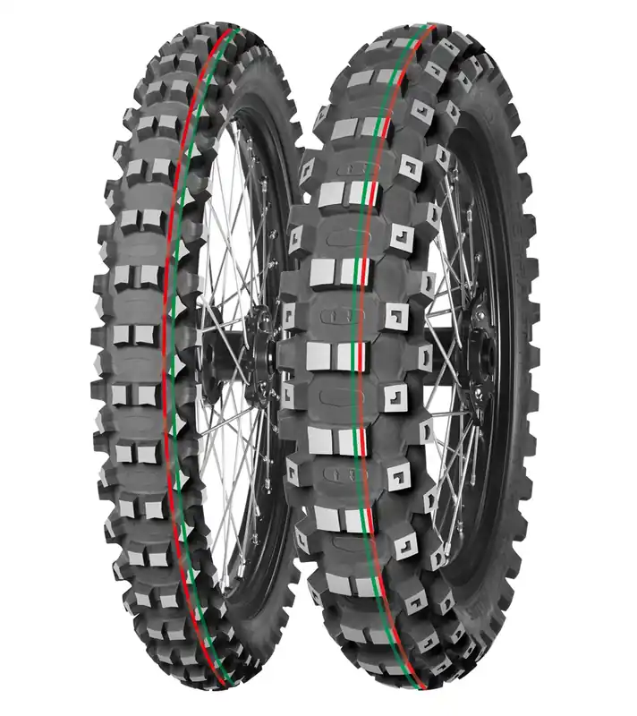MITAS OPONA 120/90-18 TERRA FORCE MX-MH MEDIUM/HARD (65M) TT (CZERWONY/ZIELONY PASEK) 2022 (DOT DSDD) Wysoka jakość