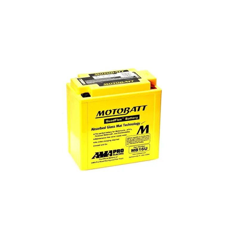 Tani MOTOBATT AKUMULATOR QUADFLEX MB16U (YB16BA) 12V 20AH 160X90X161 BEZOBSŁUGOWY - ZALANY (240A) (4)