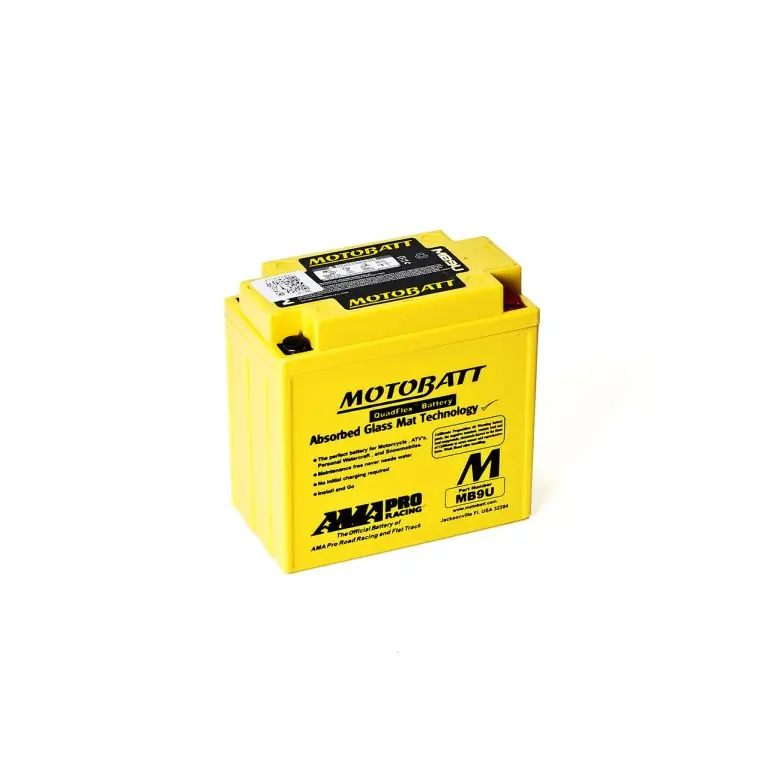 MOTOBATT AKUMULATOR QUADFLEX MB9U (12N73A,YB7A,YB9A,YB9B) 12V 11AH 136X76X133 BEZOBSŁUGOWY - ZALANY (140A) (8) Ostatnia szansa