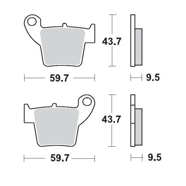 Łatwy zwrot MOTO-MASTER KLOCKI HAMULCOWE KH346 SINTER METAL OEM 11 (SINTERPRO RACING) CR 125-250, CRF 450