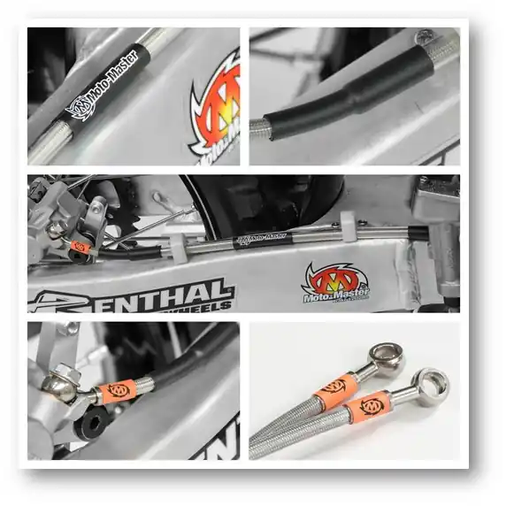 MOTO-MASTER PROMOCJA PRZEWÓD HAMULCOWY W STALOWYM OPLOCIE TYŁ FANTIC XE/XEF, YAMAHA YZ/YZF/WR/WRF 250 450 ‘08-‘19 (PATRZ OPIS TOWARU) Bestseller