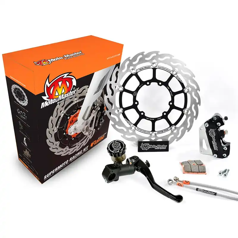 Tylko do końca tygodnia MOTO-MASTER ZESTAW HAMULCOWY KOMPLETNY SUPERMOTO 320MM DO MOTOCYKLI Z LAMPĄ KTM / HUSQVARNA / GASGAS / HUSABERG (NA ZAMÓWIENIE - PATRZ OPIS TOWARU)