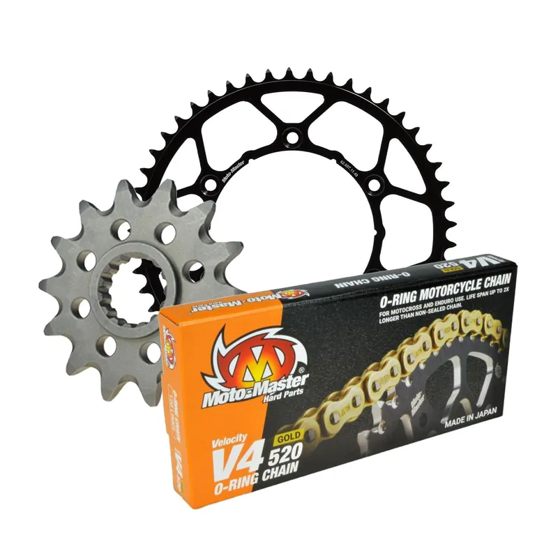 MOTO-MASTER ZESTAW NAPĘDOWY KOMPLETNY KTM/HUSQVARNA/GASGAS 13/50/120 ŁAŃCUCH V4-520G O-RING GOLD - ZŁOTY (MADE IN JAPAN) (JTF1901.13;JTA897.50) Promocja