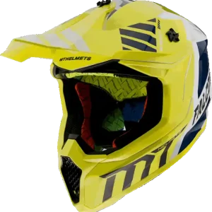 Zniżka MT KASK CROSS FALCON WARRIOR A3 GLOSS PEARL YELLOW KOLOR ZÓŁTY FLUO/BIAŁY/CZARNY ROZMIAR XXL