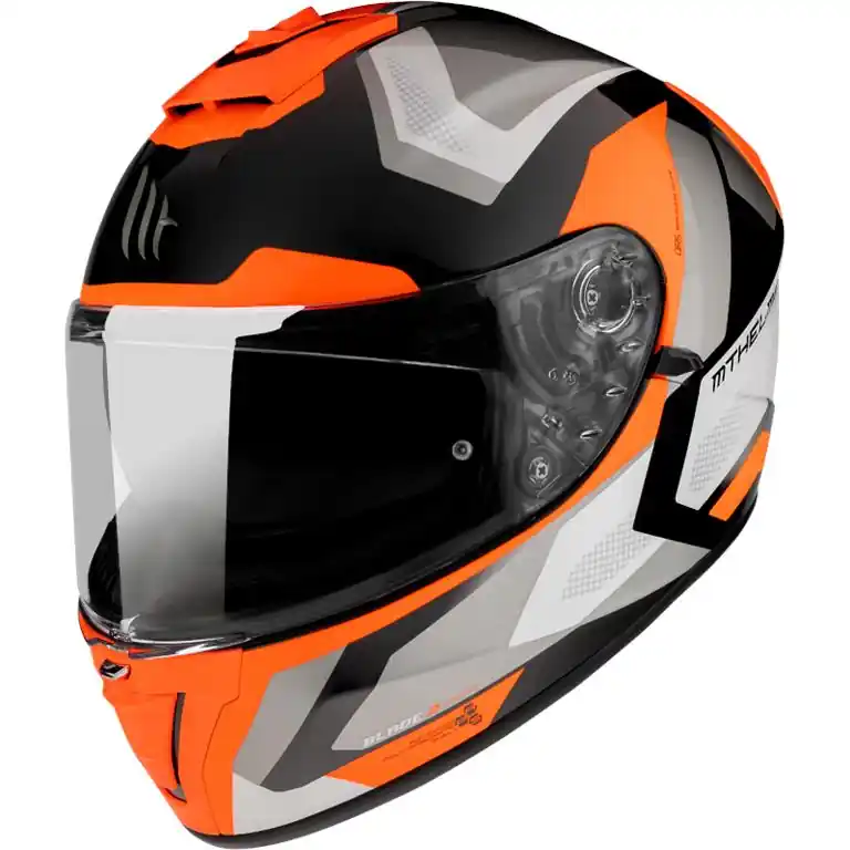 Zniżka MT WYPRZEDAŻ KASK INTEGRALNY Z BLENDĄ BLADE 2 SV FINISHLINE D4 GLOSS PEARL FLUOR ORANGE KOLOR CZARNY/SZARY/POMARAŃCZOWY FLUO ROZMIAR XS