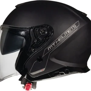 Ograniczona ilość MT PROMOCJA KASK OTWARTY JET Z BLENDĄ THUNDER 3 SV JET SOLID MATT BLACK KOLOR CZARNY MAT ROZMIAR L
