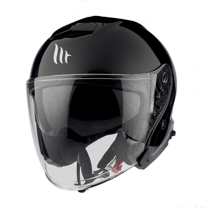 Zniżka MT KASK OTWARTY JET Z BLENDĄ THUNDER 3 SV JET SOLID GLOSS BLACK KOLOR CZARNY POŁYSK ROZMIAR XXL